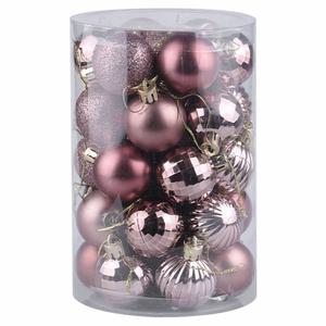 크리스마스 트리 장식볼 세트 7종 34p 로즈골드 오너먼트