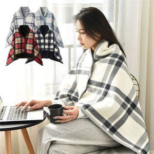 구트바이 포근 플리스 극세사 무릎 어깨 똑딱이 수면 담요 망토