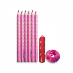 Q 리라 그루브 점보 연필깎이 세트 핑크
