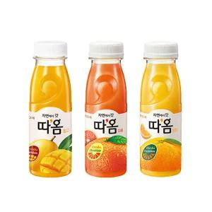 빙그레 따옴주스 235ml 3가지맛 자몽맛4+망고맛4+오렌지맛4/총12개입/냉장무배