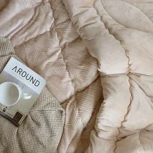 착번아웃 꽈베기 니트 극세사 겨울 차렵이불 풀세트 라지킹(LK)