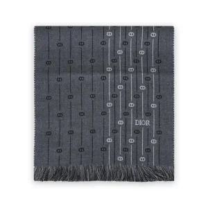 [크리스찬디올] 공용 CD 아이콘 스트라이프 울 머플러(차콜) 51E0002A1006 C888