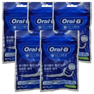 오랄비 C자형 치실 30개입 X 5개/
