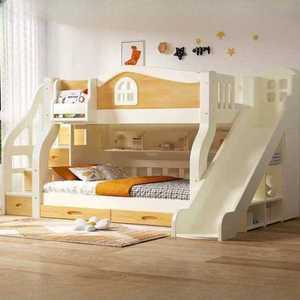 미끄럼틀 2층 침대 학생 인테리어 벙커형 원목 계단