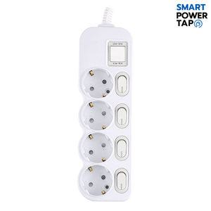 스마트파워탭 국산 LED 절전 스위치 개별 4구 멀티탭 / 전기 연장선 안전 멀티 콘센트 40cm/1.5m/2.5m/3.5m/4.5m
