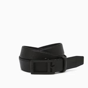 [AK플라자] [헤지스] 블랙 버클 블랙 H장식 소가죽 자동벨트 HJBE3E855BK