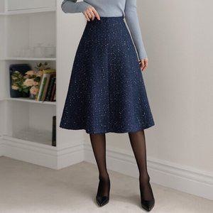 [시크라인] 런드리 트위드 플레어 스커트