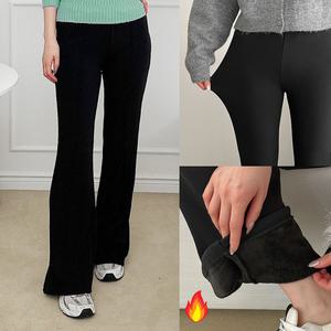 제니유 여성 겨울 밍크 기모 스판 밴딩 부츠컷 팬츠