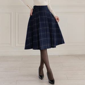 [시크라인] (~XXL까지) 네이아 골드 트위드 스커트 겨울 플레어 플리츠 오피스룩 하객룩 연말룩 모임룩 빅사이즈