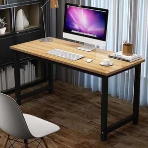 노트북책상 120cm 공부방 미끄럼방지 컴퓨터책상 오크블랙 스틸 프레임 서재 사무실