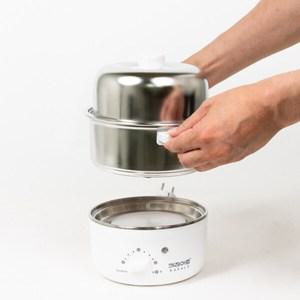 키친아트 2단 스텐 계란찜기 타이머 에그쿠커 미니 멀티 찜기 계란찜용기 430MX