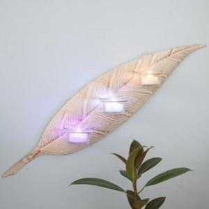 [IXHIPKYO_4B]나뭇잎 촛대 벽장식 길죽한 잎