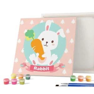 [아트박스]/아이러브페인팅 DIY캔버스형 그림그리기 20x20cm 12간지_토끼