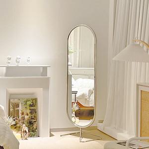 파로마 홈즈 모나 실버 프레임 스탠드 전신거울 타원형 HGW042