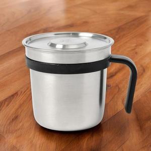 [BZJL3KVX_4C]게더릭 손잡이 스텐 캠핑컵 (450ml) (블랙)