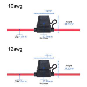 방수 중간 와이어 자동차 전원 소켓, 자동차 퓨즈 거치대 박스 블레이드 퓨즈 케이블 R23, 16, 14, 12, 10AWG