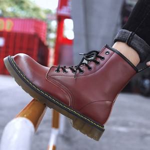 남성용 진짜 가죽 클래식 6 홀 부츠 영국 스타일 라이딩 짧은 앵클 부츠 야외 부츠 여성 부츠 사이즈 3548