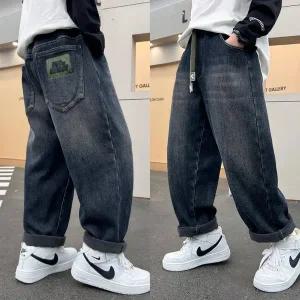 [삐삐네옷가게]남아 주니어 스트릿 데님 와이드 팬츠