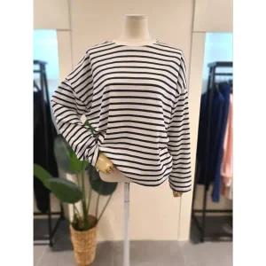 [대구백화점] [미스칸트]캠프 스트라이프 긴팔 티셔츠 네이비(SP202NA)