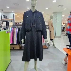 시슬리/애플아울렛/코요테 배색 훌 원피스 SAOP01411