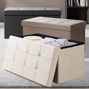 [오너클랜]스툴 대형 튼튼한 수납 벤치 낮은 보조스텝 사각스톨 쇼파발받침