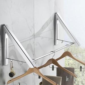 [IXHINY1P_4B]접이식 벽걸이 행거 폴딩 간이 건조대 실버