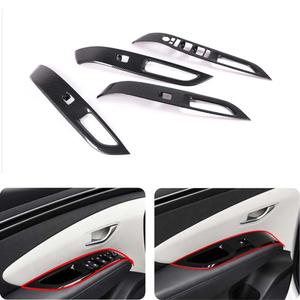 카본  컬러  도어 유리 리프트 스위치 버튼 패널 프레임 커버 트림 현대 투손 L 2021