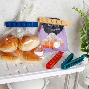 밀봉집게 과자 봉지 집게 밀폐 봉투 클립 블럭 4개입 (WFGIL2I)