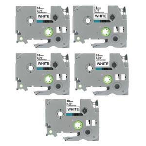 브라더 라벨링 기계용 TZC 리본 인쇄 용지, 프린터 스티커, 테이프, 18mm