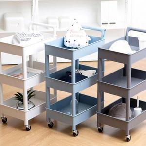 [BZFI1070_51CR]마이룸 슬림 3단 이동식 트레이 리빙박스