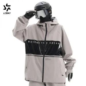 남자 여자 스키복 남성 여성 보드복 세트 LDSKI 방수 방풍 통기성 후드 스키 재킷 따뜻한 겨울 코트 스노보