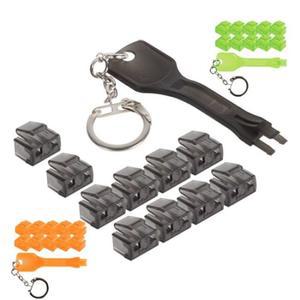 [JH3N4R38_51]RJ-45 차단기 그린 키1개+락10개 RL01GR