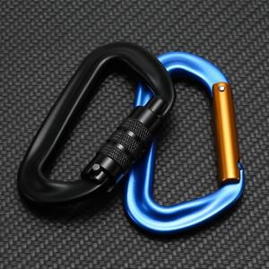 CLIWIZ 전문가용 D 모양 안전 카라비너 알루미늄 키 후크 등반 보안 마스터 잠금 CE 포함 야외 하이킹 도구