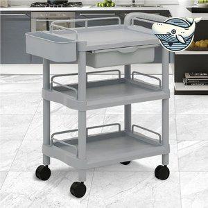 다용도 이동식 주방 트롤리 수납 카트 3단 (WFGRI2R)