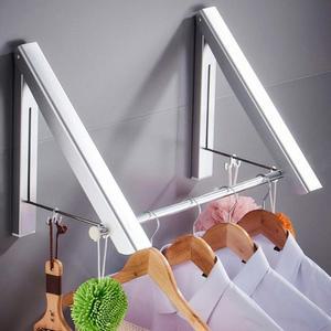 [KGPQVIOR_4B]공간활용 벽걸이 행거 폴딩 벽옷걸이 실버