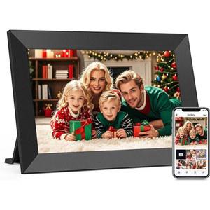 포토문 디지털 액자 - 10.1인치 WiFi 32GB 1280 * 800 IPS HD 터치스크린 탁상용 벽걸이 사진 비디오 공유 생일, 결혼식, 엄마를 위한