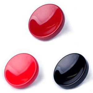 VKO 메탈 소프트 셔터 릴리스 버튼, 섬세한 카메라 버튼 블랙 레드 다크 11mm 오목 표면(3팩)