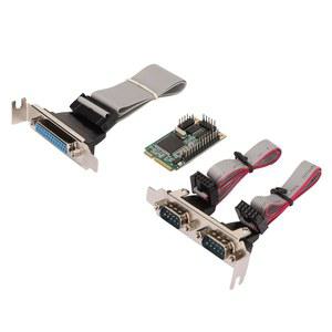 미니 PCIe 콤보 직렬 병렬 확장 카드, 6Gbs 2 RS 232 포트 1 DP25 핀 PCI Express to Printer LPT 카드 표준 데스크톱, 서버, POS, PLC용
