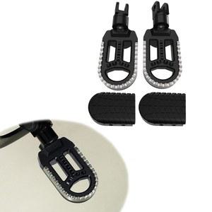 시토머 스테인리스 + 고무 모터사이클 자전거 풋 페그, DR650 2024 2023 2022 2021 2020 1994-2024, 풋레스트 와이드 팻 페그