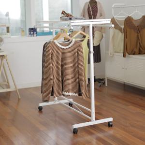 [샵앤몰] HS0124 발렌 더블 행거[화이트],AL판양면 옷가게 인기행거 선반헹거