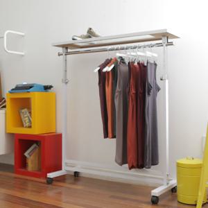 [샵앤몰] HS0110 우드 센터 행거[화이트],목중앙행거 옷가게 인기행거 선반헹거