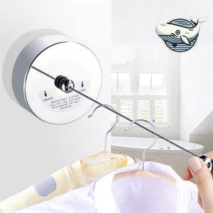 다용도 스텐 빨랫줄 이불 건조대 벽걸이형 (WFGUFLZ)