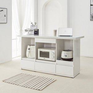 [아이앤] 스테른 아일랜드 식탁 4서랍 대리석 홈바 1400