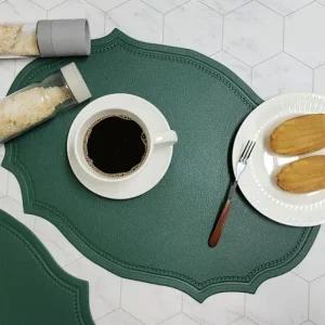PVC 식탁 방수 매트 그린