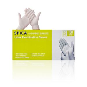 스피카 라텍스글러브 장갑 진료용 비멸균 일회용 장갑 M 사이즈 파우더프리