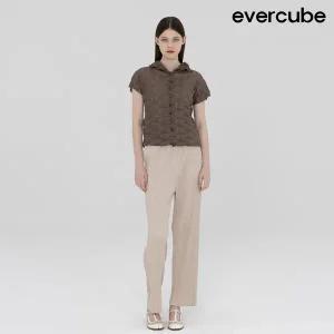 [런칭가219000원]에바큐브 25SS 플리츠 슬릿 팬츠