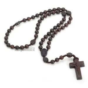 5단 기도 묵주 십자가 간주경 방석 5mm 천주교 성물