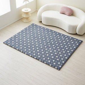 [한일좋은자리] 탄소섬유 토퍼 접이식 매트리스 사계절용 네이비스타 더블