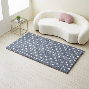 [한일좋은자리] 탄소섬유 토퍼 접이식 매트리스 사계절용 네이비스타 싱글