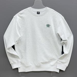 [국내백화점판] UMBRO 엄브로 25신상 에센셜 스몰로고 맨투맨 긴팔 셋업 (화이트멜란지) UQ123CFS19